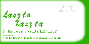 laszlo kaszta business card